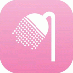 PLAQUE EN DRAPEAU PLEXI - DOUCHE - ROSE