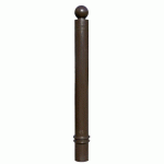 POTEAU MÉMOIRE DE FORME Ø80MM TÊTE BOULE 930MM MARRON - VISO