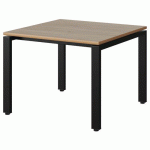 TABLE MALIBU 80X80 T3 SOUDÉ STR ALAI CHÊNE 1146/NOIR 9005