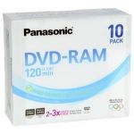 1X10 PANASONIC DVD-RAM 4,7GB LM-AF 120 LE, 3X SPEED