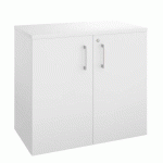 ARMOIRE BASSE BOIS ECLA H 73 X L 80 CM DÉCOR BLANC