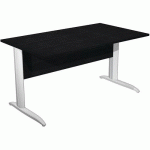 BUREAU DROIT PIEDS L EN MÉTAL FAST - 140 CM - NOIR - BLANC