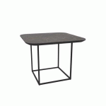 TABLE BASSE CARRÉE MILAN L.52 CM - NOIR