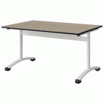 TABLE MALIBU 120X80 T4 DL STR ANTIB CHÊNE 1146/NOIR BLC 9016