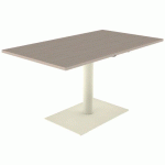 TABLE MANO RÉGLABLE 140X80 STRA ABS CHÊNE HONGRIE/BEIGE 1013 - MOBIDECOR