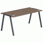 BUREAU GARY 160 X 70 CM PIED ANTHRACITE PLATEAU NOYER - MBA