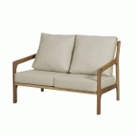 CANAPÉ ST MALO 2 PLACES - ASS/DOS/PIÈTEMENT IROKO + COUSSIN