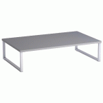 TABLE BASSE PUNTO - IZARI 100X60 CM PLATEAU COLORIS ANTHRACITE - MANUTAN COLLECTIVITÉS