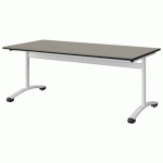 TABLE MALIBU 160X80 T4 DL STRA GRIS U727/NOIR BLC 9016