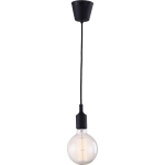 LAMPE AMPOULE PENDANTE EDISON - SILICONE NOIR - PVC, PLASTIQUE - NOIR