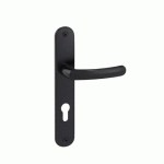 ENSEMBLE SUR GRANDES PLAQUES ENTRAXE 195 MM BUDGET - ONYX NOIR MAT - CLÉ I VACHETTE ASSA ABLOY