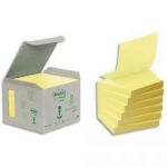 POST-IT TOUR 6 BLOCS ZNOTES 100F 76X76MM 100% RECYCLÉ. COLORIS JAUNE BP324 R330-1B