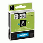RUBAN POLYESTER DYMO D1 6 MM S0720780 ÉCRITURE NOIRE FOND BLANC