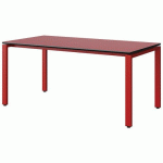 TABLE MALIBU 160X80 T5 SOUDÉ ST ROUGE U321/NOIR ROUGE 3020
