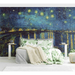 MURALE - VINCENT VAN GOGH - STARRY NIGHT OVER THE RHONE DIMENSION HXL: 190CM X 288CM MATÉRIEL: AUTOCOLLANT