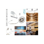 TRADE SHOP TRAESIO - KIT DE BARRETTES DE LEDS AVEC VARIATEUR TACTILE BLANC FROID 6500K 7,5 W