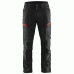 PANTALON DE TRAVAIL SERVICES STRETCH NOIR/ROUGE TAILLE 40C - BLAKLADER