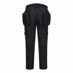 PORTWEST DX440 PANTALON DX4 POCHES FLOTTANTES DÉMONTABLES TOUT NOIR - TAILLE 48 - STANDARD