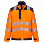 PORTWEST FR722 VESTE DE TRAVAIL MODAFLAME PW3 HV ORANGE/MARINE - TAILLE S
