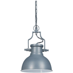 RELAXDAYS - LAMPE À SUSPENSION INDUSTRIEL LUMINAIRE PLAFOND SHABBY RETRO VINTAGE DIAMÈTRE 21 CM LED, GRIS