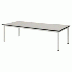 TABLE MALIBU 180X80 T1 4P ST ANTIB BLC SE W911/NOIR BLC 9016