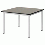 TABLE MALIBU 80X80CM T2 4P STRA GRIS U727/NOIR BLC 9016