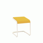 TABOURET BAS TAGLIO JAUNE PIÉTEMENT BLANC