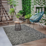 UNAMOURDETAPIS - 120X170 - TAPIS EXTERIEUR EXT KATTEN REVERSIBLE NOIR 120X170 FAIT EN EUROPE - NOIR