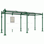 ABRI BUS PROVINCE 5 M SANS BARDAGES LATÉRAUX AGORA VERT 6005 - PROCITY