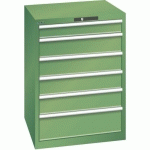 ARMOIRE VERT 717X725X1000 AVEC 6 TIR. 200KG _ 14.509.030 - LISTA