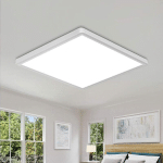 PLAFONNIER LED 30X2.5CM, LUMINAIRE PLAFONNIER 24W 2700LM IP45 IMPERMÉABLE PLAFONNIER SALLE DE BAIN, LAMPE DE PLAFOND MODERNE MINCE 6500K BLANC FROID