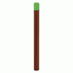 POTELET CARREFOUR ÉCOLE Ø76 MM - ASPECT CORTEN/VERT 6018 - PROCITY