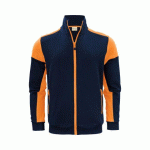 PRINTER PRIME PRIME SWEATSHIRT FULLZIP HOMMES MARINE/ORANGE FLUO - TAILLE M