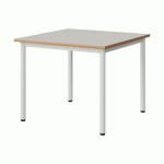 TABLE MALIBU 80X80CM T4 4P STRA ALAISÉ BLC SEL W911/BLC 9016