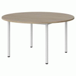 TABLE MALIBU Ø 120 T4 4P STRA ABS CHÊNE 1146/BLC 9016