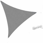 VOILE D'OMBRAGE HDPE PERMÉABLE 3×3×3M, GRIS CLAIR