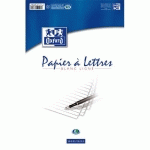 BLOC DE 50 FEUILLES DE PAPIER A LETTRES OXFORD - 80G - LIGNE - 21X29,7 CM