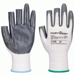 LOT DE 2 - PORTWEST A311 GANT GRIP 13 EN NITRILE - BLANC/GRIS - TAILLE XXL - LOT DE 12 PAIRES