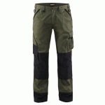 PANTALON DE TRAVAIL PAYSAGISTE VERT ARMÉE/NOIR TAILLE 52C - BLAKLADER