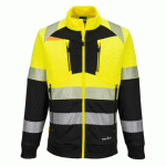 PORTWEST DX490 SWEAT-SHIRT ZIPPÉ DX4 HV CLASSE 1 JAUNE/NOIR - TAILLE XXXL