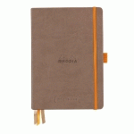 RHODIARAMA GOALBOOK REMBORDÉ RIGIDE A5 240 PAGES DOT PAPIER BLANC 90G - TAUPE