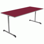 TABLE BANDANA 180X80 T3/T6 DL STRAT POLYU. CERISE GRIS/9006 - MOBIDECOR