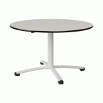TABLE MALIBU Ø 120 T5 PC STRA BLC SEL W911/NOIR BLC 9016