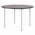 TABLE MALIBU Ø 120 T6 4P STRA GRIS U727/NOIR BLC 9016