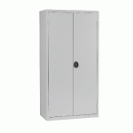 ARMOIRE MONOBLOC HAUTE 2 PORTES COLORIS GRIS RAL 7035 - MANUTAN COLLECTIVITÉS