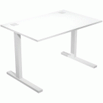 BUREAU DROIT VISUAL SANS VOILE DE FOND - 120 CM - BLANC - ARTARREDI
