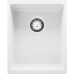 EVIER CUISINE 36 X 47 CM EVIER EN GRANIT 1 BAC + SIPHON CLASSIQUE, LAVABO CUISINE DE PRIMAGRAN BLANC - WHITE