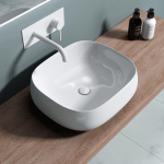 LAVABO VASQUE À POSER EN CÉRAMIQUE LAVE MAIN BLANC 46 X 40 X 15 CM BRUXELLES5104 - BLANC - SOGOOD