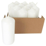 GRAINE CREATIVE - LOT DE 12 BOUGIES BLANCHES À DÉCORER