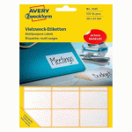 LOT DE 3 - ETIQUETTE MULTI-USAGE 38 X 24 MM BLANC - POCHETTE DE 522